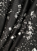 High Compelling Western Printed Satin Midi Dress Black And White