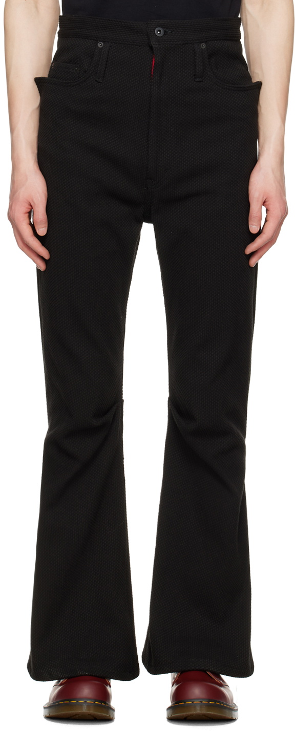 KOZABURO Black Long 3D Jeans Kozaburo