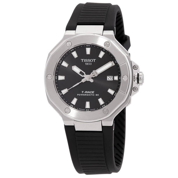 Photo: Tissot T-Race Powermatic 80 Automatic Black Dial Mens Watch T1418071705100