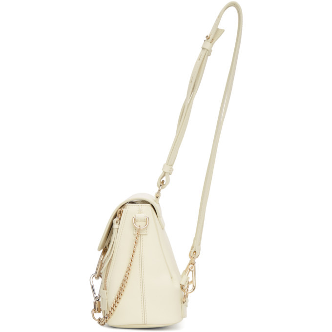 chloe faye mini backpack off white Chloe Off-White Quilted Mini Faye Backpack Chloe