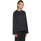 Craig Green Black Silk Ribbed Top