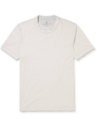 Brunello Cucinelli - Layered Cotton-Jersey T-Shirt - Neutrals