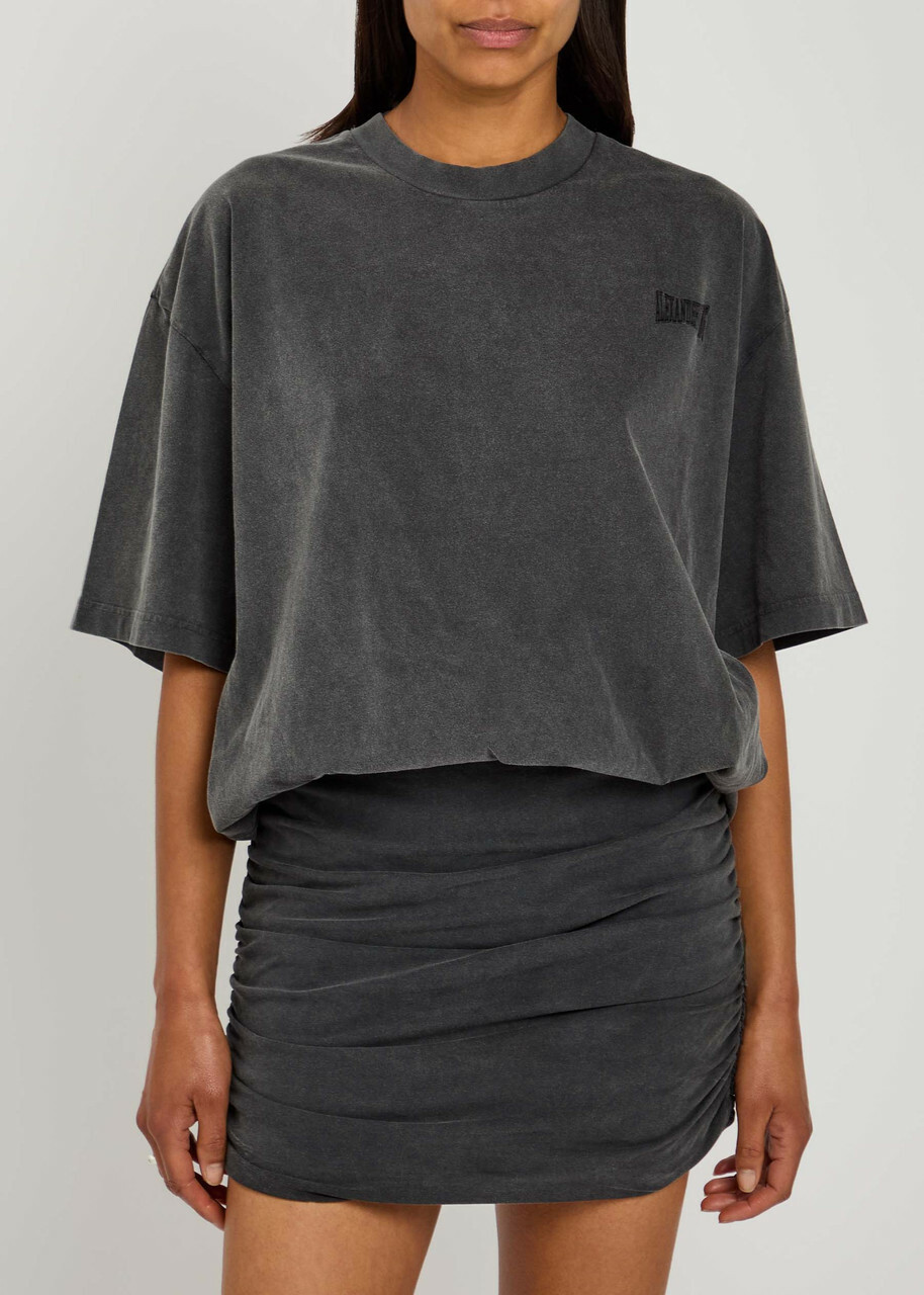 Alexanderwang.t Prestyled T-shirt Cotton Mini Dress Black