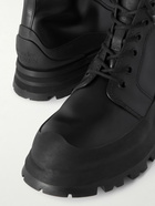 Alexander McQueen - Wander Rubber-Trimmed Leather Boots - Black