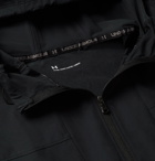 Under Armour - Vanish Hybrid Shell and Stretch-Jersey Hooded Top - Black