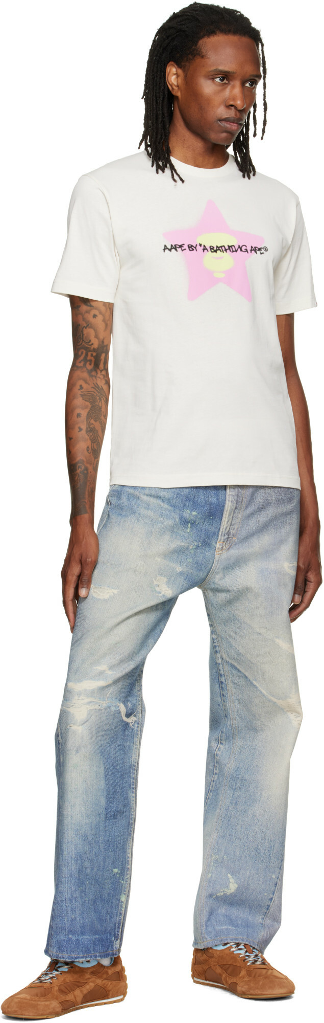 AAPE by A Bathing Ape Off-White Main Skate T-shirt
