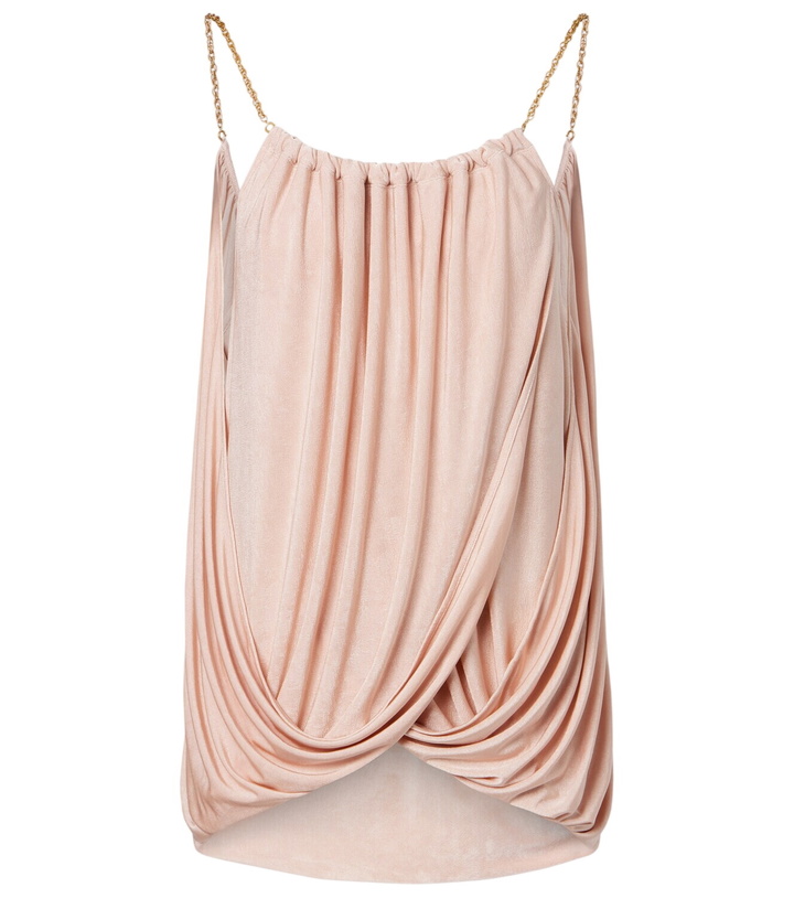 Photo: Xu Zhi Chain-detail draped top