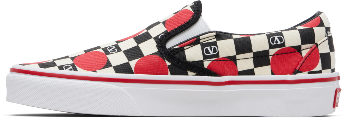 Valentino Garavani Off-White Vans Edition VLogo Checkerboard Print Slip-on Sneakers
