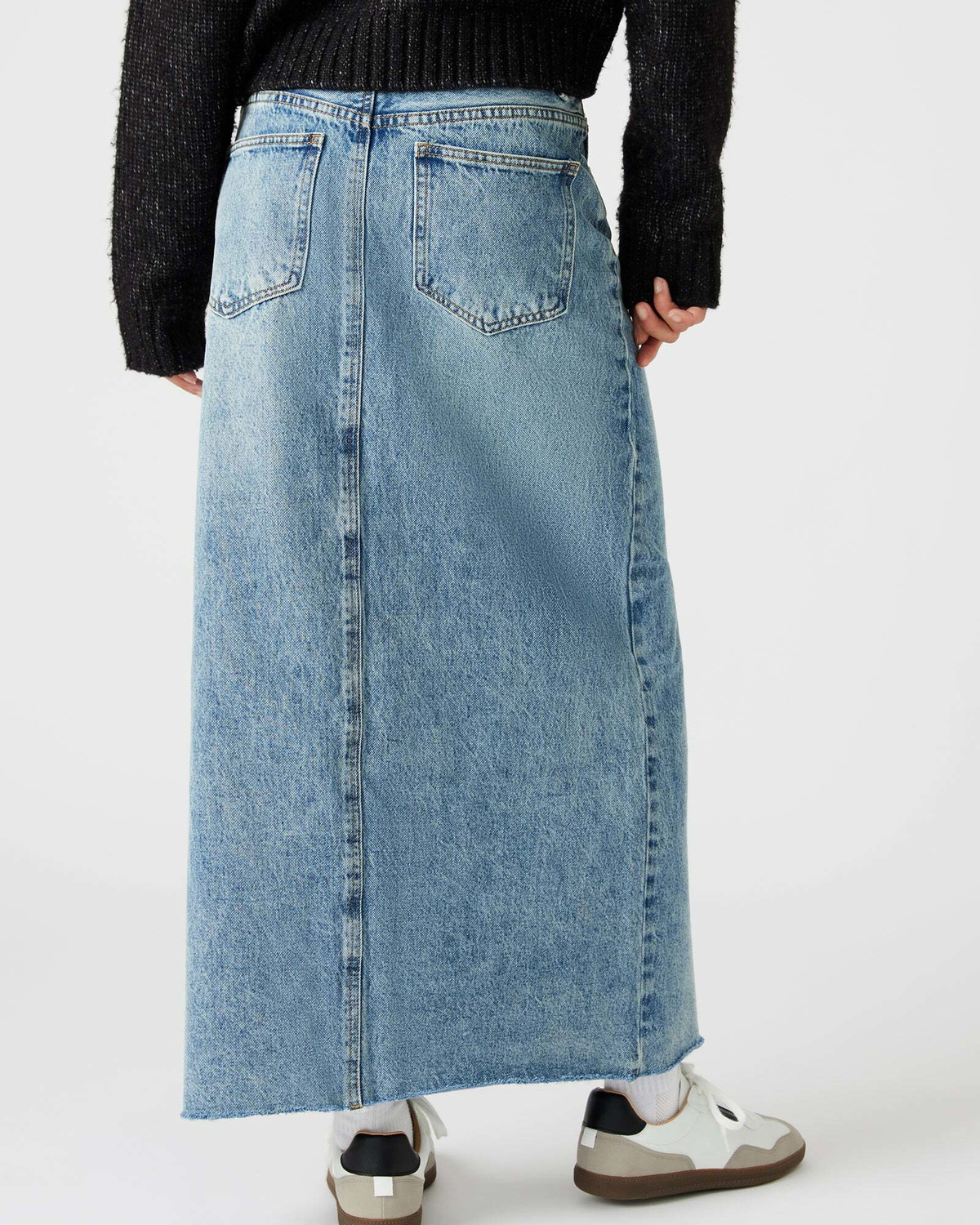 Steve Madden Avani Skirt in Blue Denim