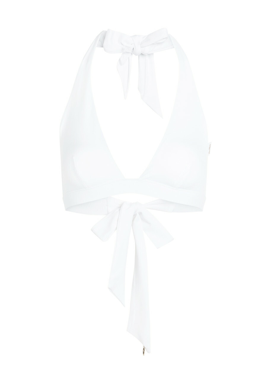 Max Mara Ariella Halterneck Bikini top White