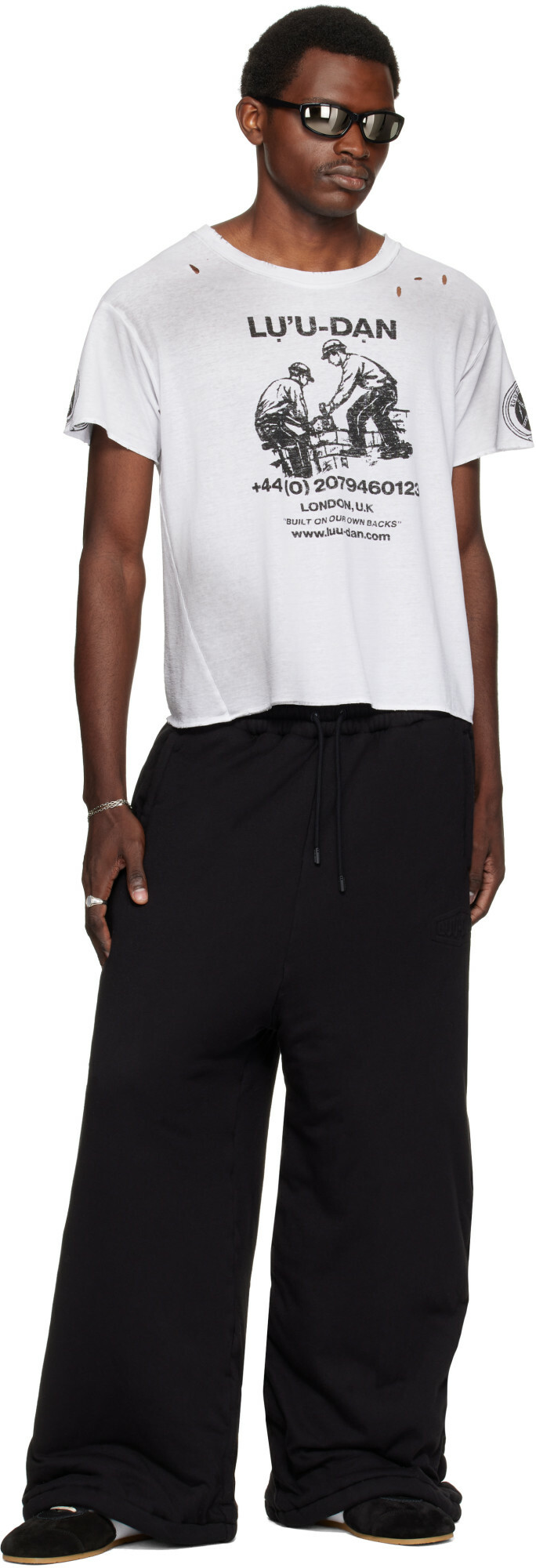LU'U DAN White Thrash T-shirt