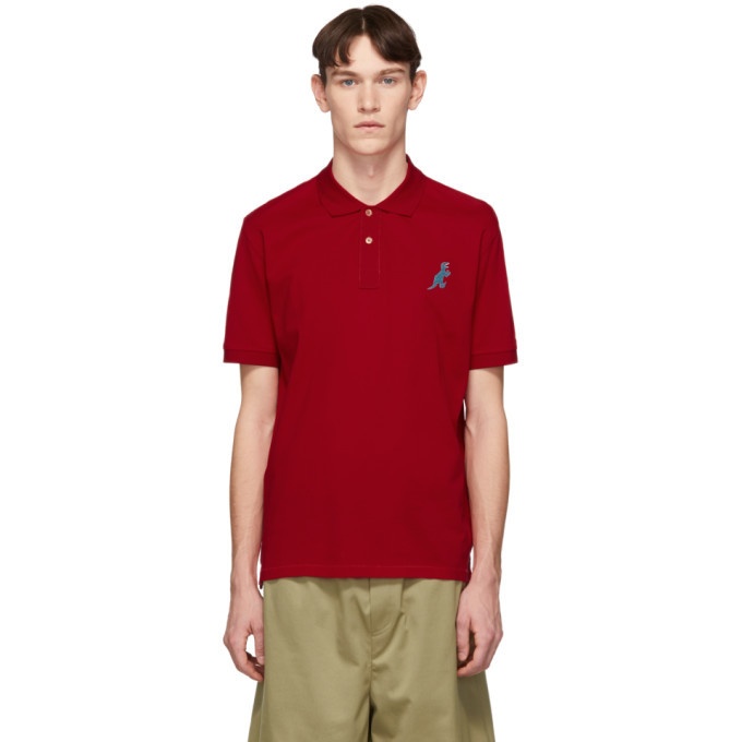 Photo: PS by Paul Smith Red Regular Fit Dino Polo