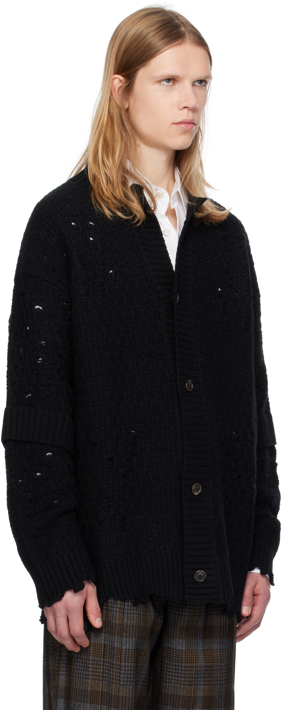 Andersson Bell Black Roghen Wool Long Cardigan