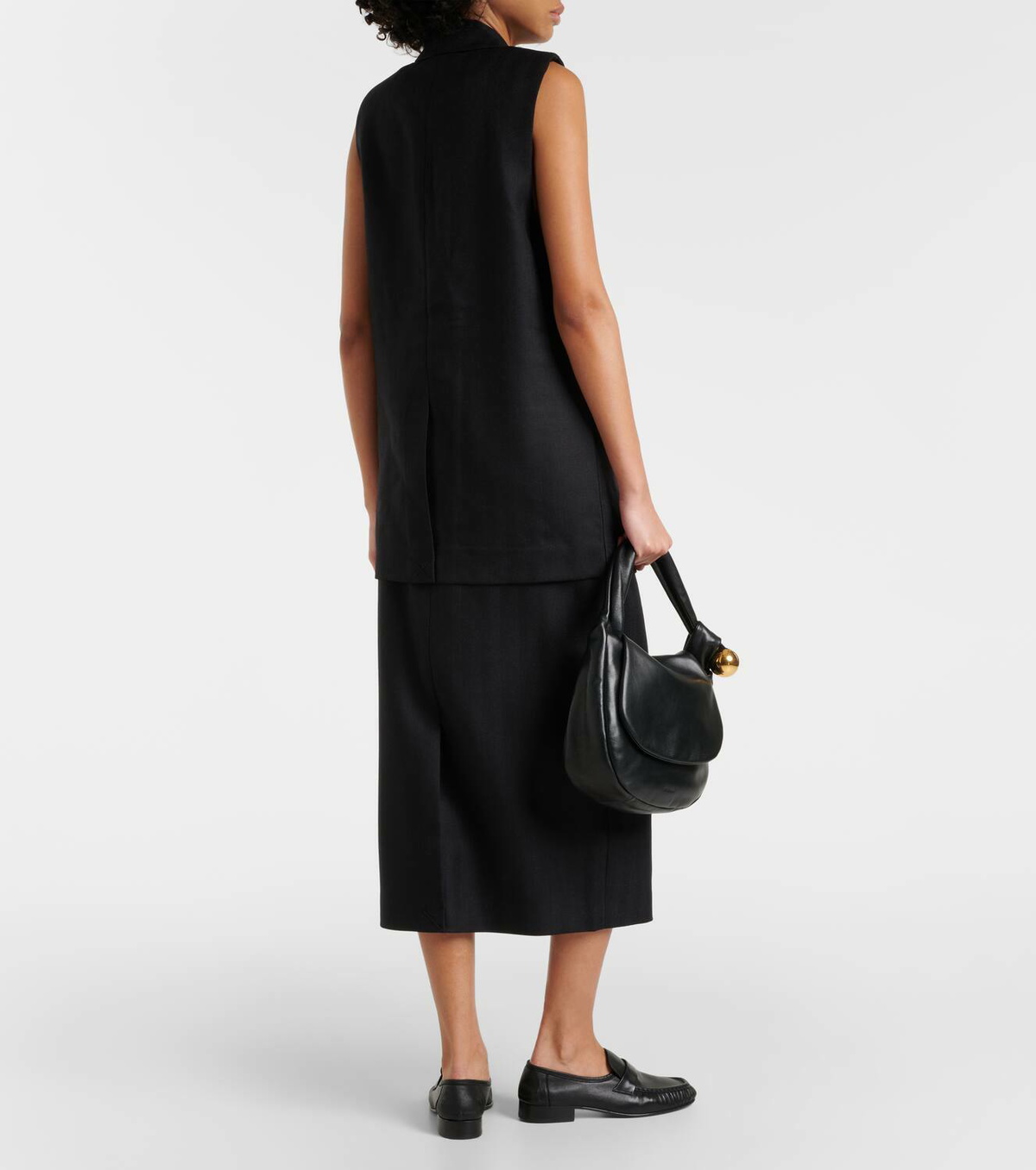 CO Pinstriped wool vest
