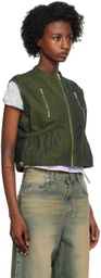 TheOpen Product Green Shirring Work Vest