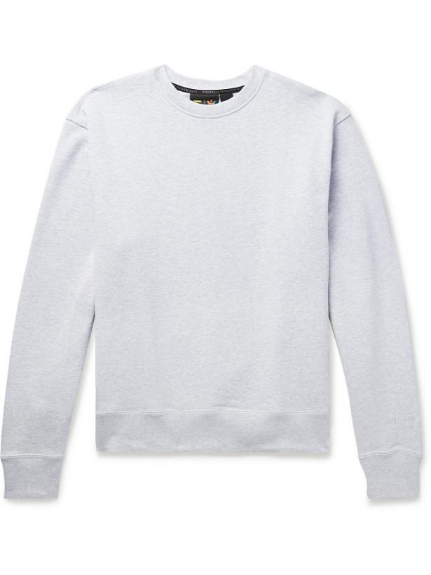 Photo: ADIDAS CONSORTIUM - Pharrell Williams Basics Loopback Cotton-Jersey Sweatshirt - Gray