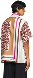 Valentino Multicolor Foulard Print Bowling Shirt