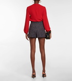 Valentino High-rise tweed shorts