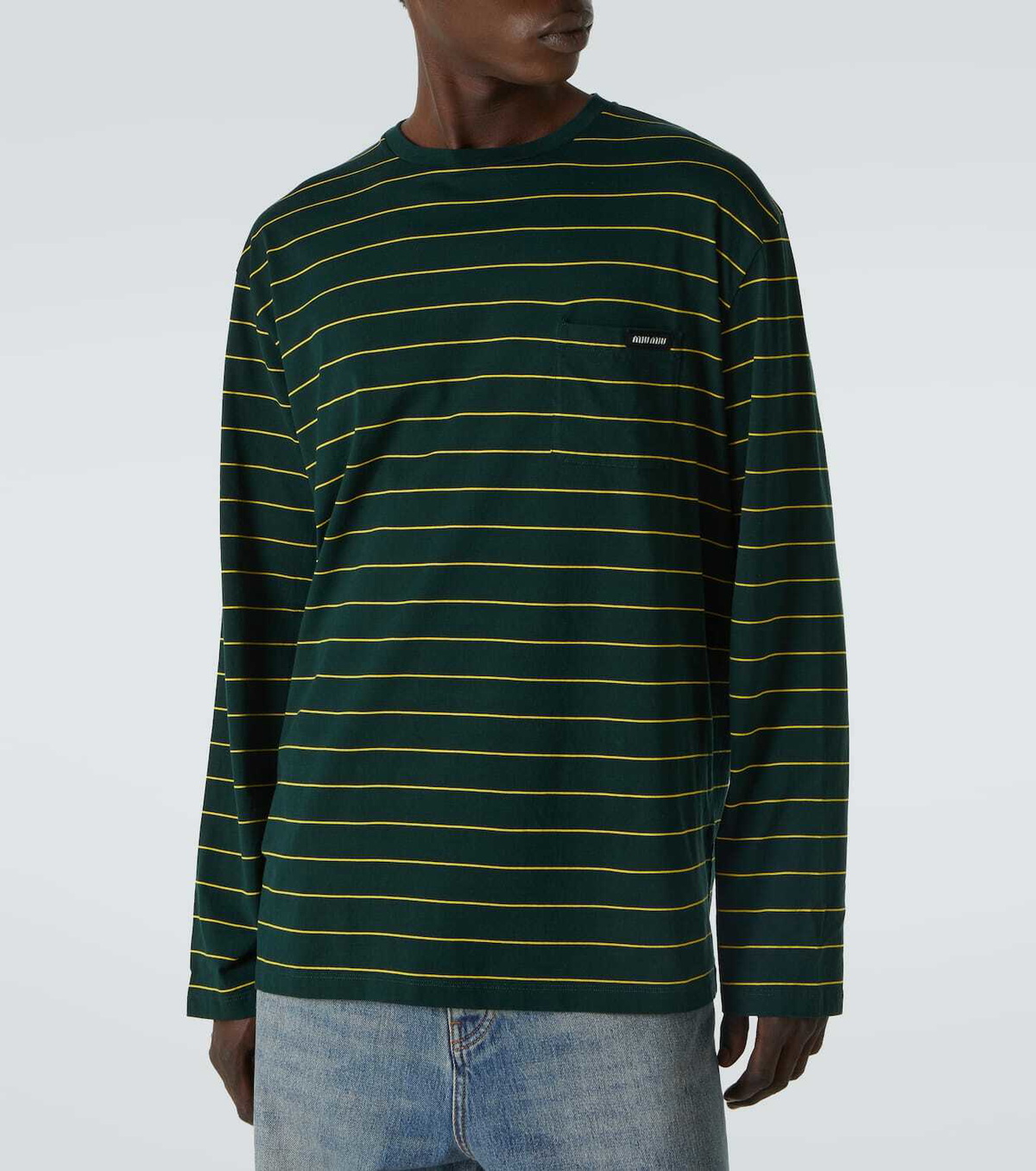 Miu Miu Striped cotton jersey T-shirt Miu Miu