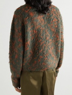 Acne Studios - Brushed Jacquard-Knit Zip-Up Cardigan - Green