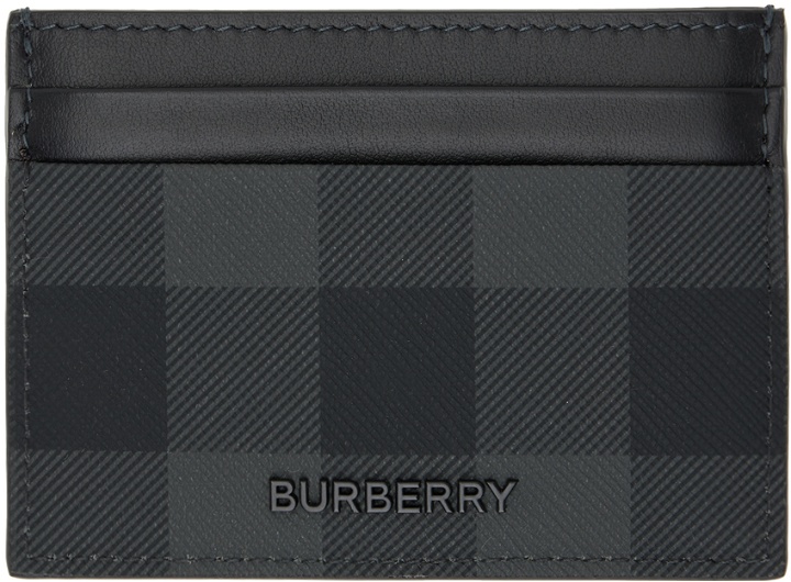 Photo: Burberry Gray & Black Check Card Holder