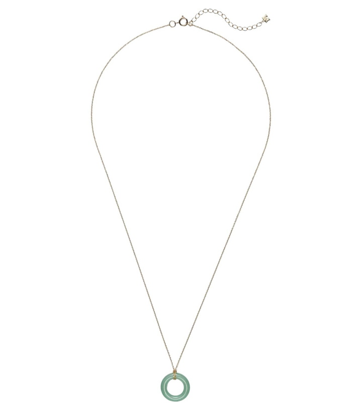 Photo: Mateo Donut 14kt gold necklace with jade