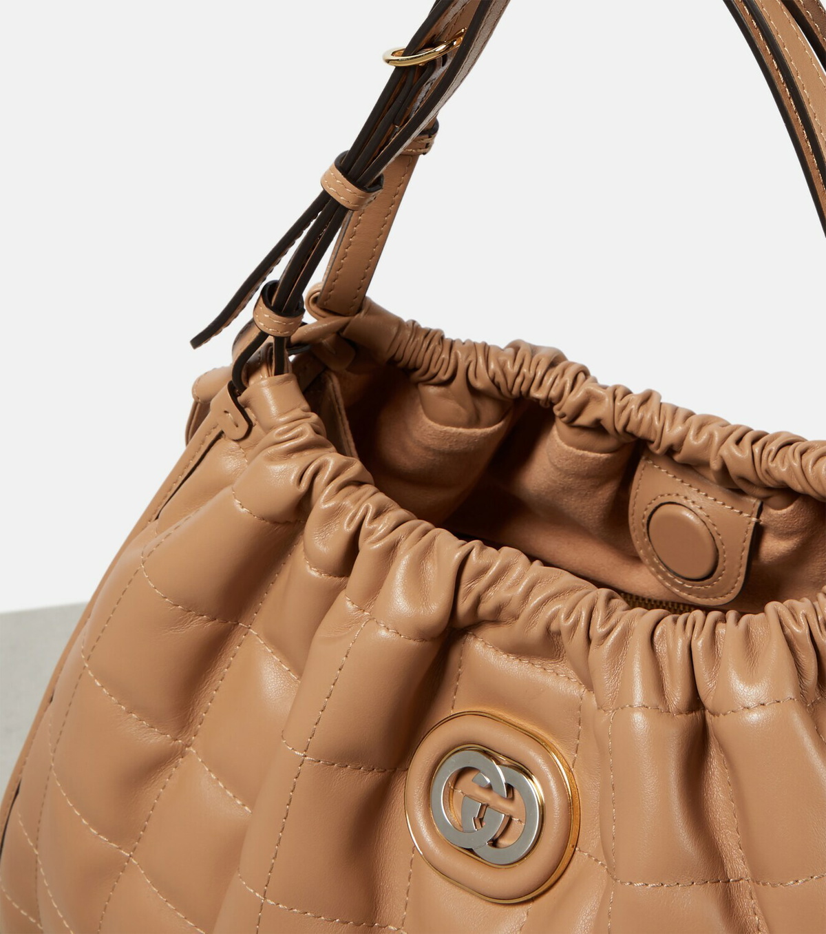 Gucci Deco Large quilted leather shoulder bag