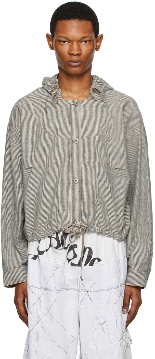 SC103 Gray Striped Jacket SC103