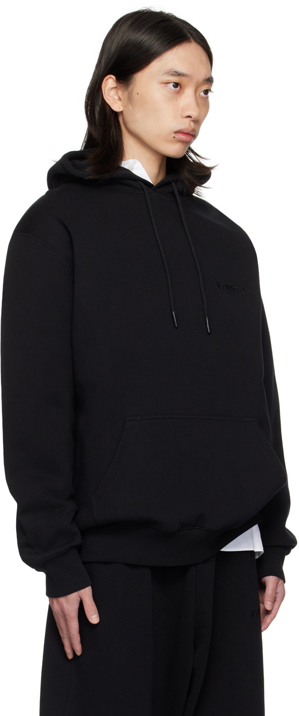 VTMNTS Black Embroidered Hoodie
