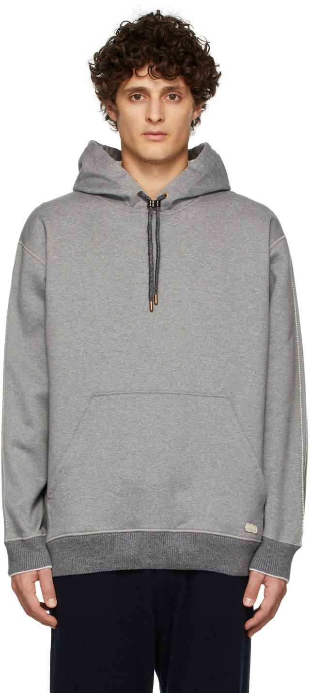 Agnona Grey Fleece Hoodie
