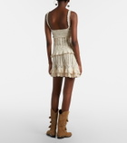 Marant Etoile Nelle cotton crochet miniskirt