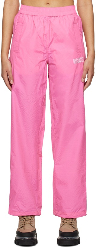 Photo: GANNI Pink Drawstring Lounge Pants