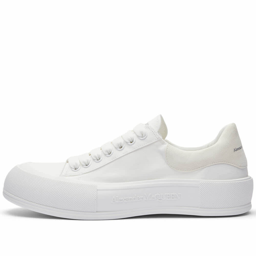 Alexander McQueen Men's Plimsole Sneakers in White Alexander