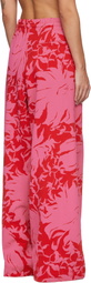 Dries Van Noten Red & Pink Loose Sweatpants