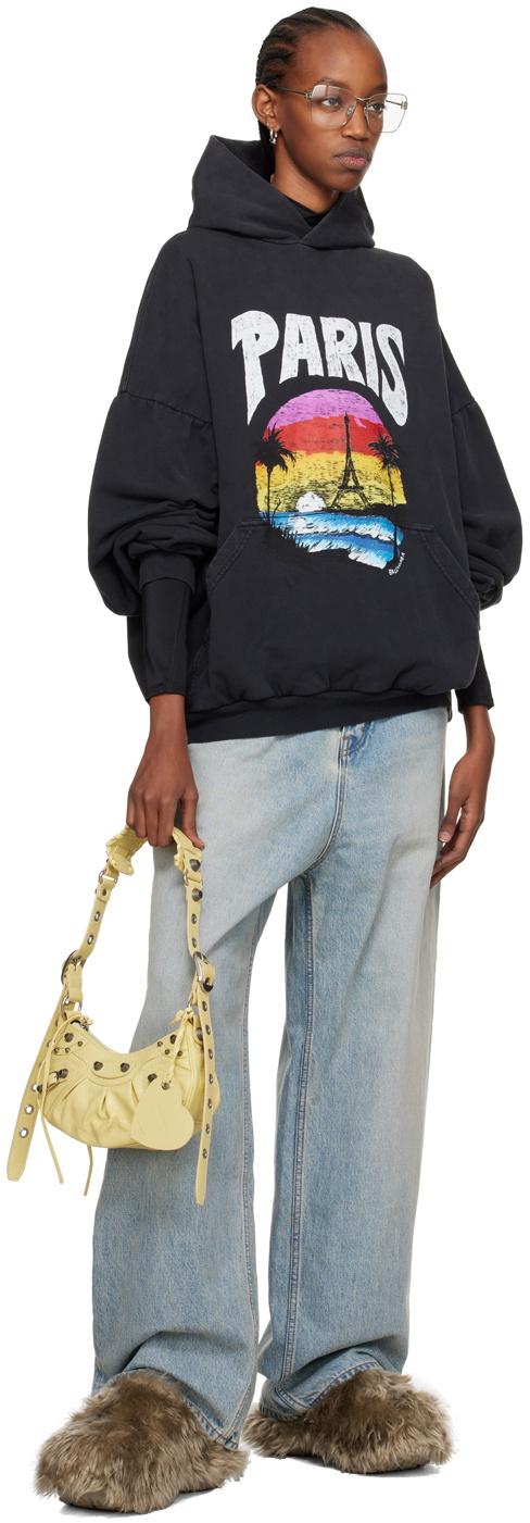 Balenciaga Black Paris Tropical Hoodie Balenciaga