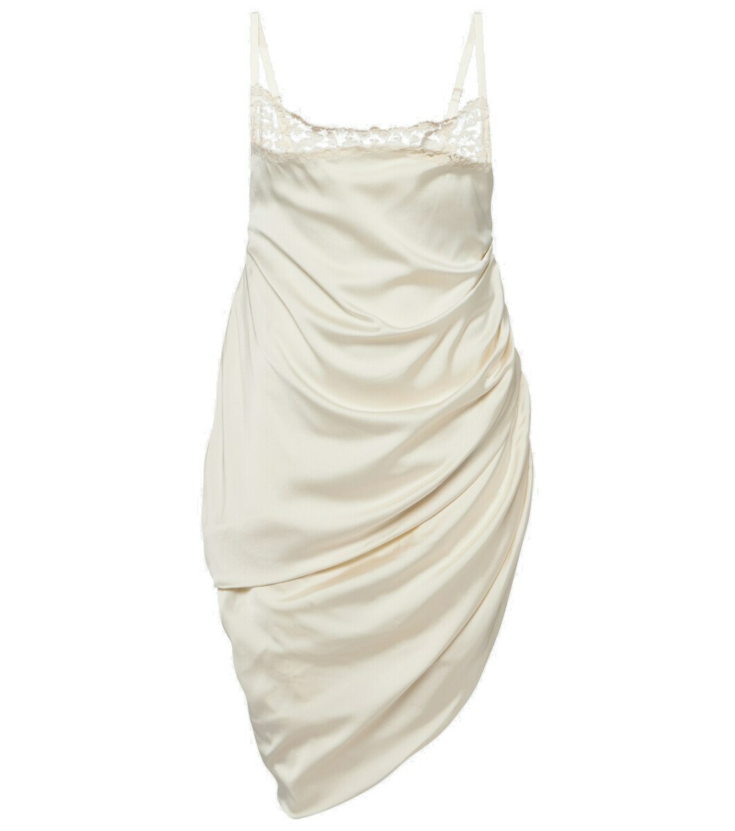 【Jacquemus】 La Saudade Brodeeサテンスリップドレス Jacquemus La Saudade Brodée satin slip dress Jacquemus