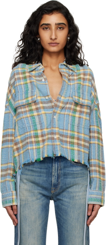 Photo: R13 Blue Cropped Work Shirt