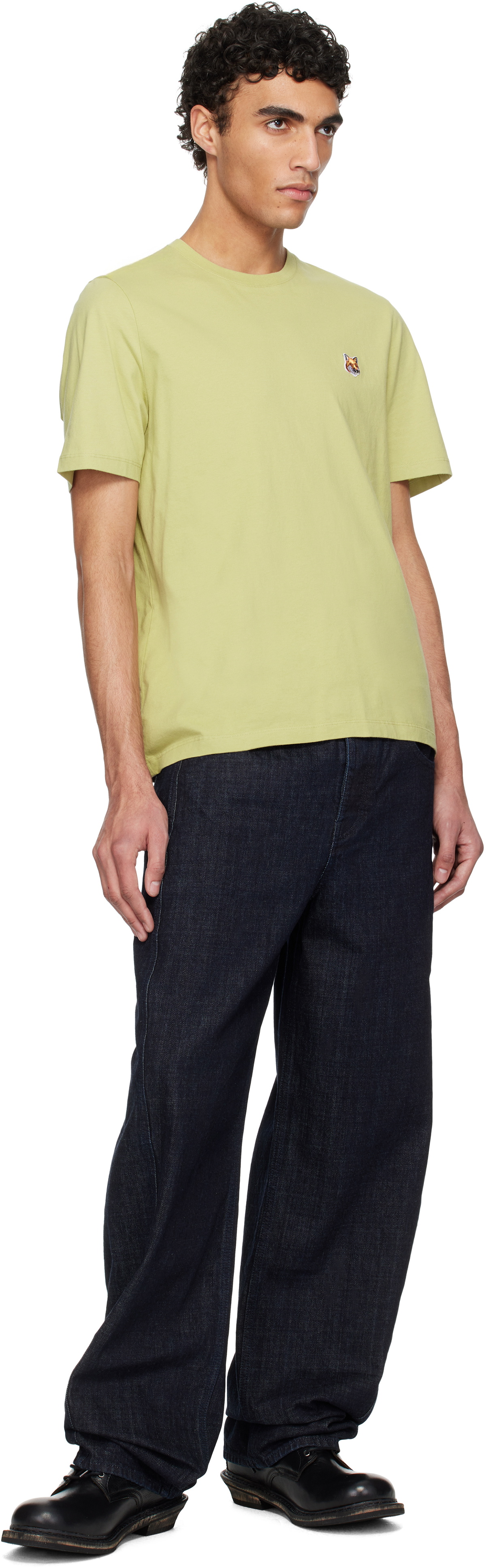 Maison Kitsuné Green Fox Head Patch Regular T-shirt