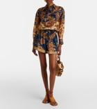 Zimmermann Aster printed silk shorts
