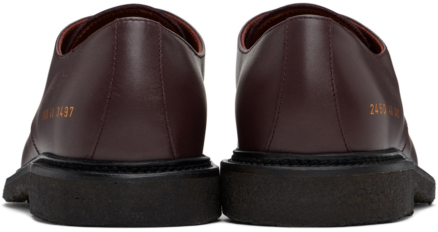 Common Projects Burgundy Officer's Derbys