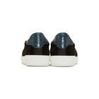 Fendi Black and Blue Bag Bugs Slip-On Sneakers