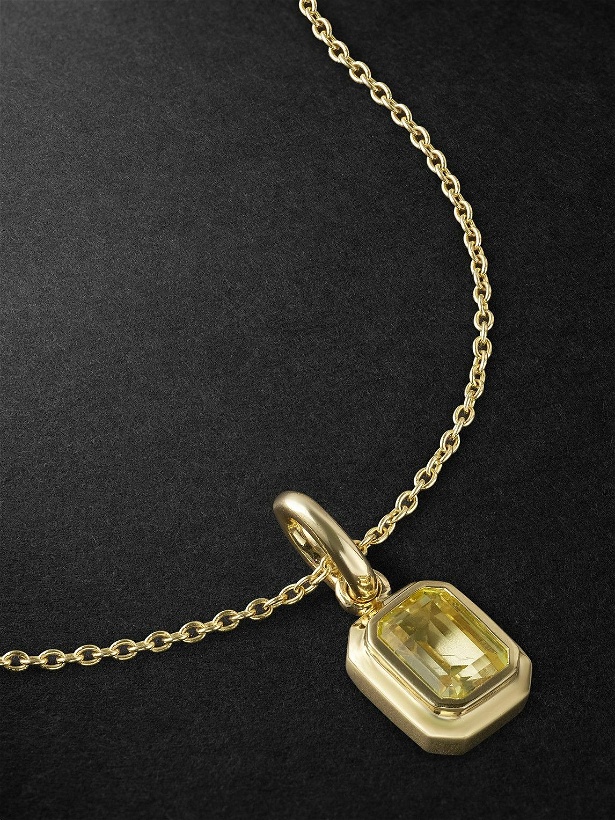 Photo: 42 Suns - Small 14-Karat Gold Yellow Sapphire Pendant Necklace