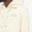 Rick Owens Men's DRKSHDW Recycled Nylon Logo Snapfront Jacket in Natural
