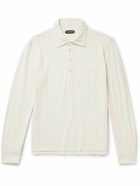 TOM FORD - Cotton and Silk-Blend Piqué Polo Shirt - White