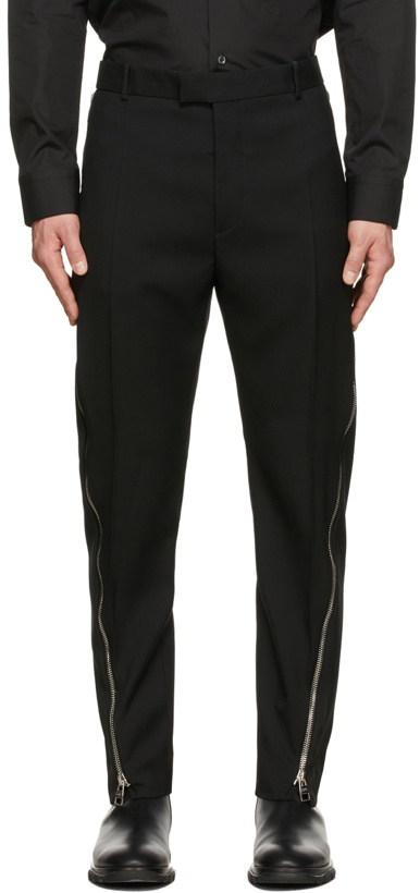 Photo: Alexander McQueen Black Zip Detail Trousers