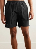 True Tribe - Neat Steve Mid-Length Iridescent ECONYL Swim Shorts - Black