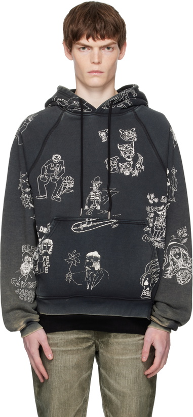 Photo: COÛT DE LA LIBERTÉ Black Thompson 'Smoking in the Boys Room' Hoodie
