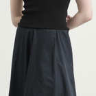 ST. Agni Women's Knit Bodice Asymm Dress in Black