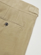 Purdey - Tapered Pleated Cotton-Corduroy Trousers - Neutrals