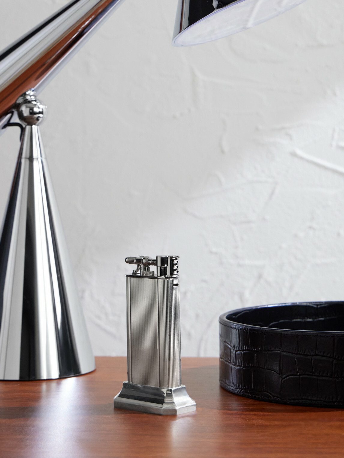 Dunhill - Hobnail Rollagas Table Lighter - Silver